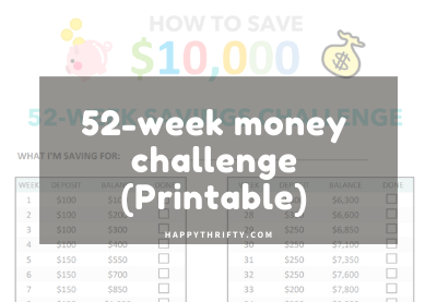 52 Week Money Challenge Printable 